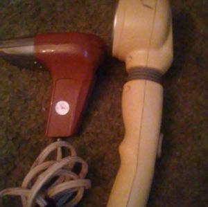 Antique car plug in hair dryer and thermal message